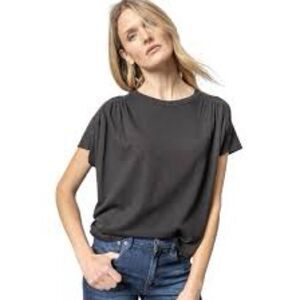 Lilla P Gray Relaxed Short Sleeve T-Shirt